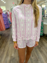 Annie Floral Cameo Orchid Pajama Short Set