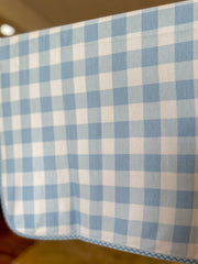 Blue Skies Gingham Baby Blanket