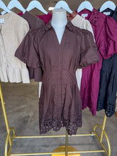 Brown Millie Cutwork Mini Dress