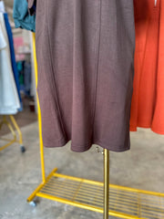 Brown Confident & Collected Half Zip Mini Dress