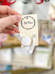 Blue Cross Embroidered Paci Clip
