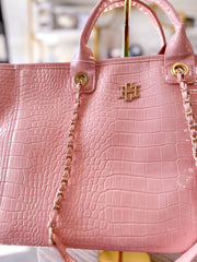 Blush Patent EC Missy Tote | Caroline Hill