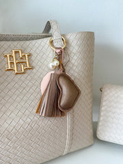 Bronze Heart & Tassel Keychain