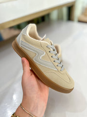 Beige & Blue Grey Deer-11 Sneakers