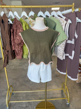 Army Green Scalloped Serenity Sweater Vest