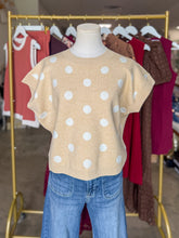 Beige/Ivory Polka Dot Moment Sleeveless Sweater