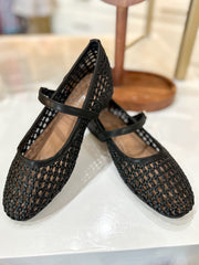 Black Concinnity Mary Jane Flats