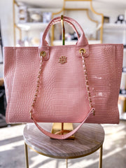 Blush Patent EC Missy Tote | Caroline Hill