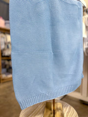 Baby Blue Nap Time Cotton Blanket