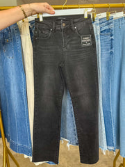 Black Midnight Muse Crop Straight Denim Jeans