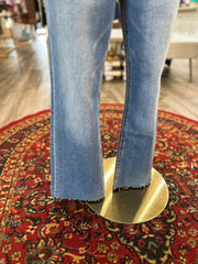 Annabella Light Wash High Rise Crop Flare Jeans