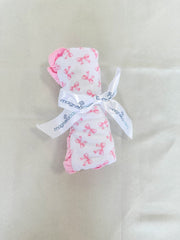 Baby Bows Printed Ruffle Burp Cloth