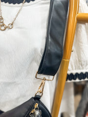Black City Stroll Leather Crossbody