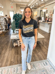 Black & Gold Game Day Wave T-Shirt