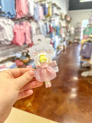 Blonde Ballerina Bow Charm
