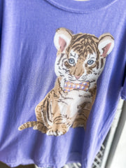 Boys Purple Sweet Little Tigers Tee