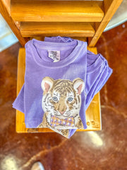 Boys Purple Sweet Little Tigers Tee