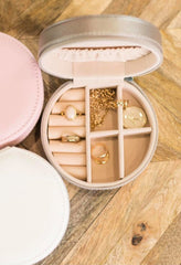 Bronze Shimmer Stylish Travel Jewelry Case