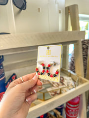 Cara Red & Black Earrings