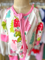 Christmas Tree Baby Girls Romper W/ Long Sleeve