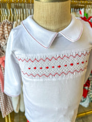 Clara and Caden Smocked Collared Boy 2pc Pant Set