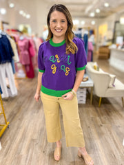 Clara Khaki Five Button Wide Leg Jeans