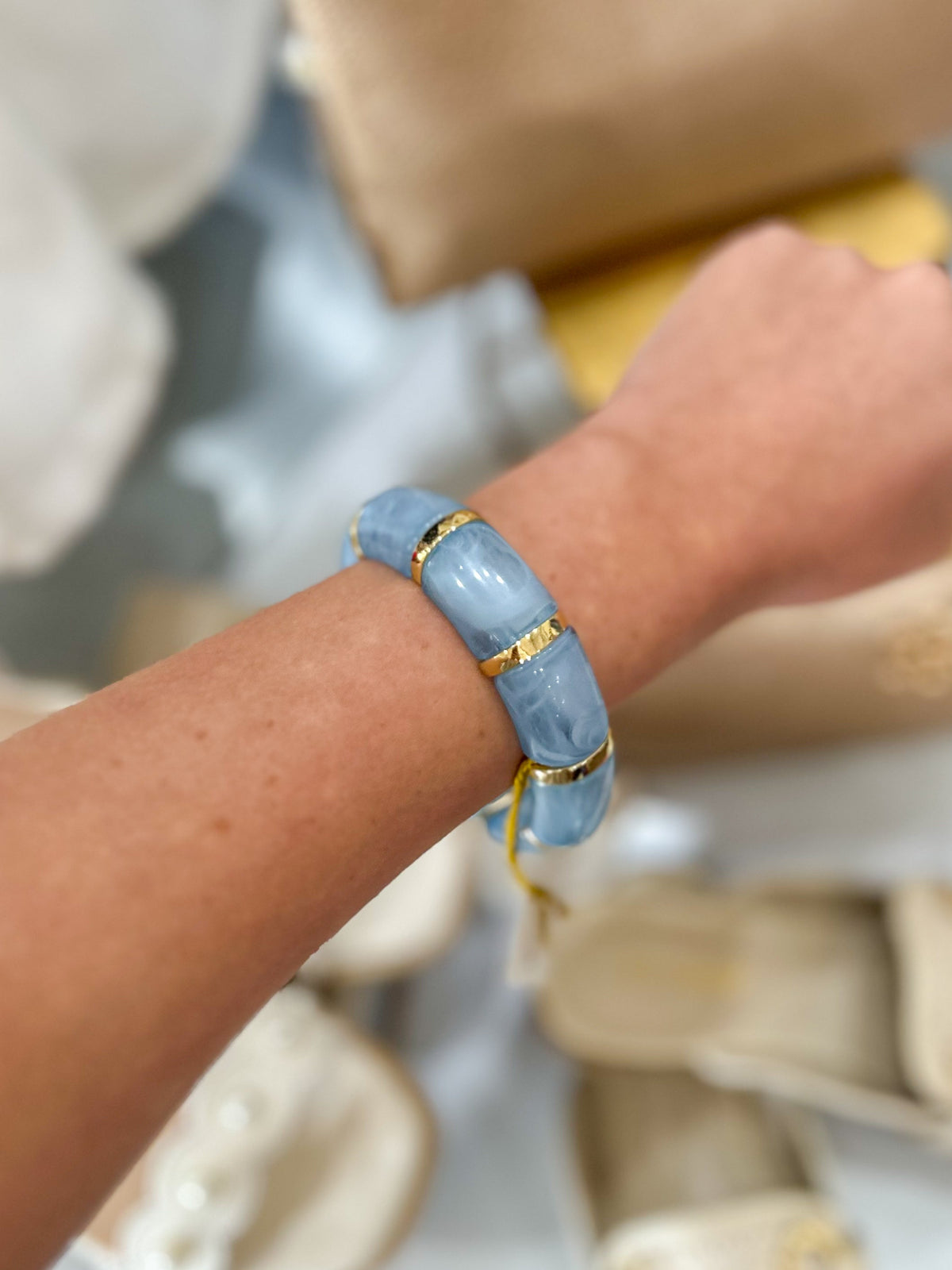 Blue Rosemary Bangle Bracelet