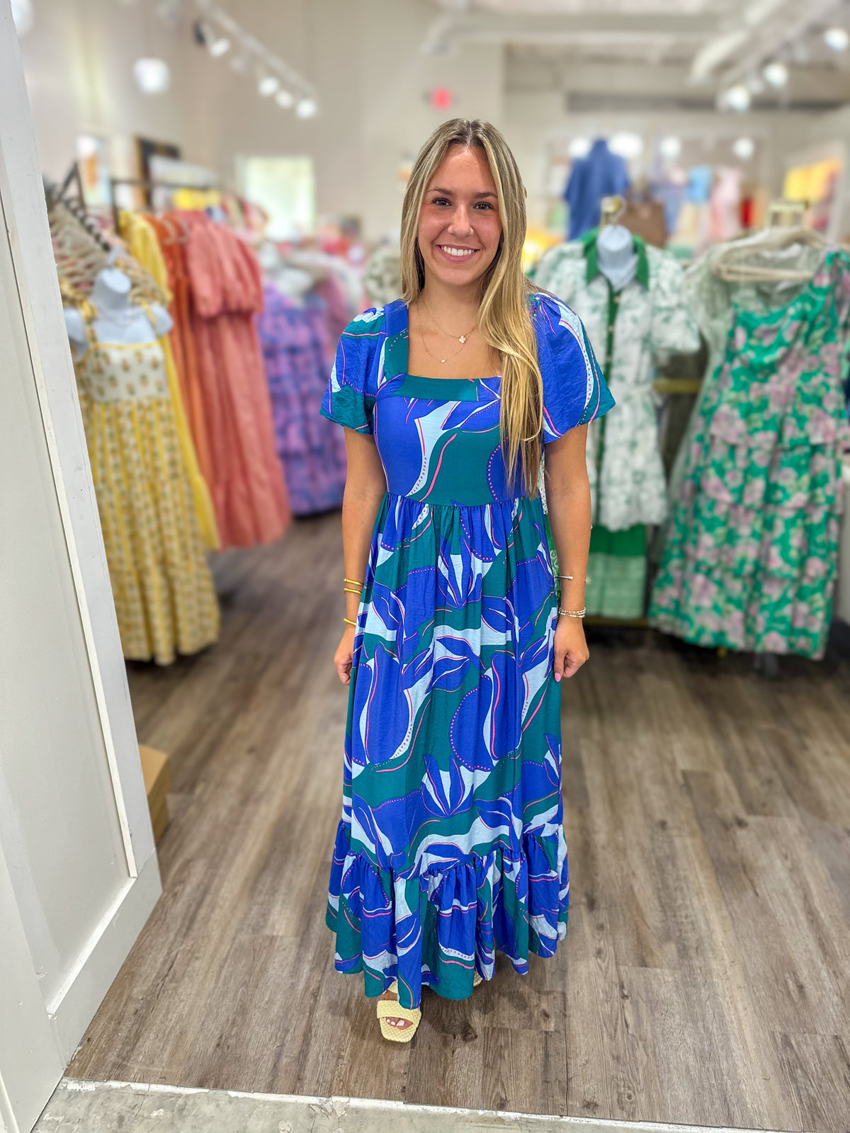 Blue Milena In The Shade Maxi Dress