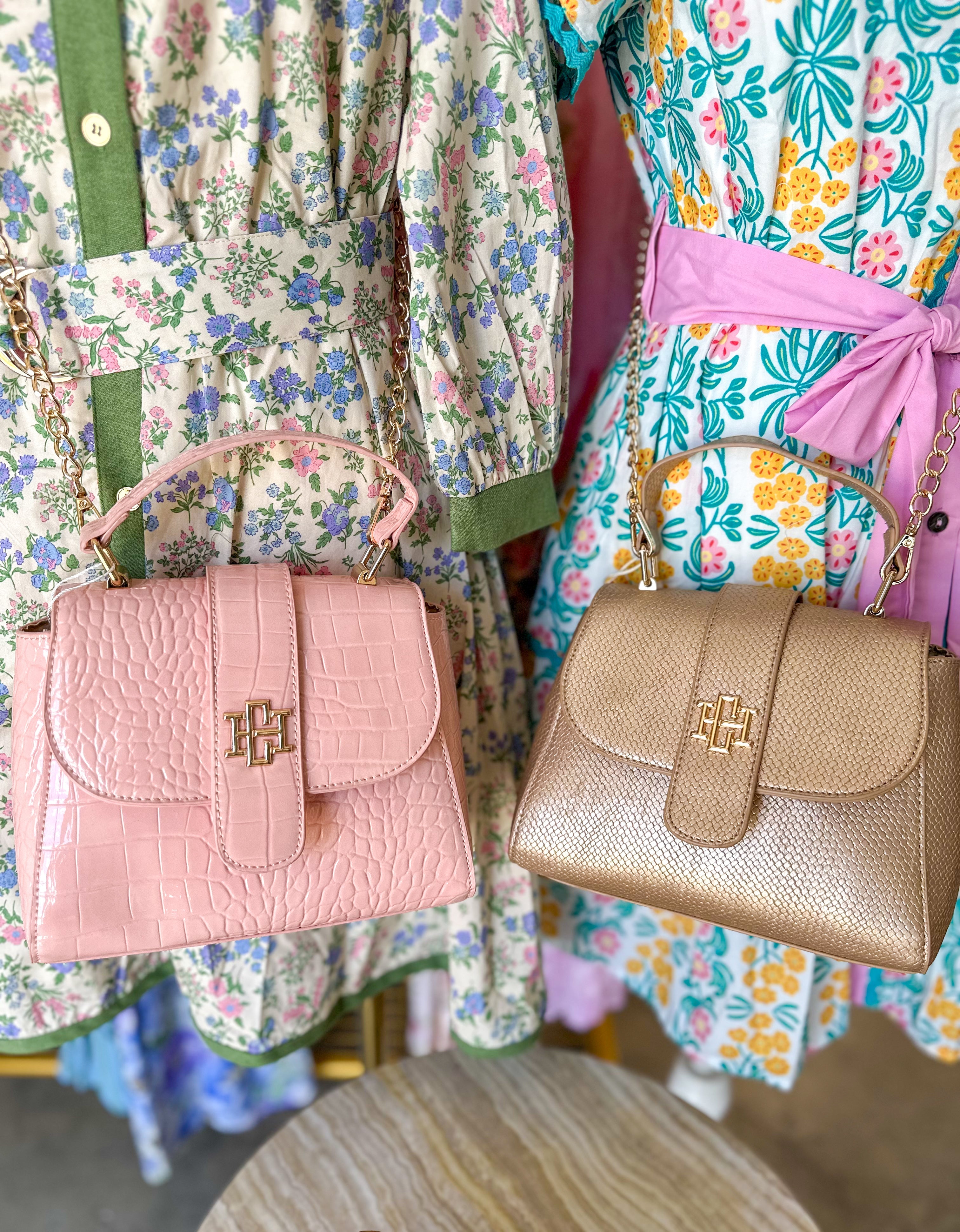 Blush Patent EC Tucker Handbag | Caroline Hill