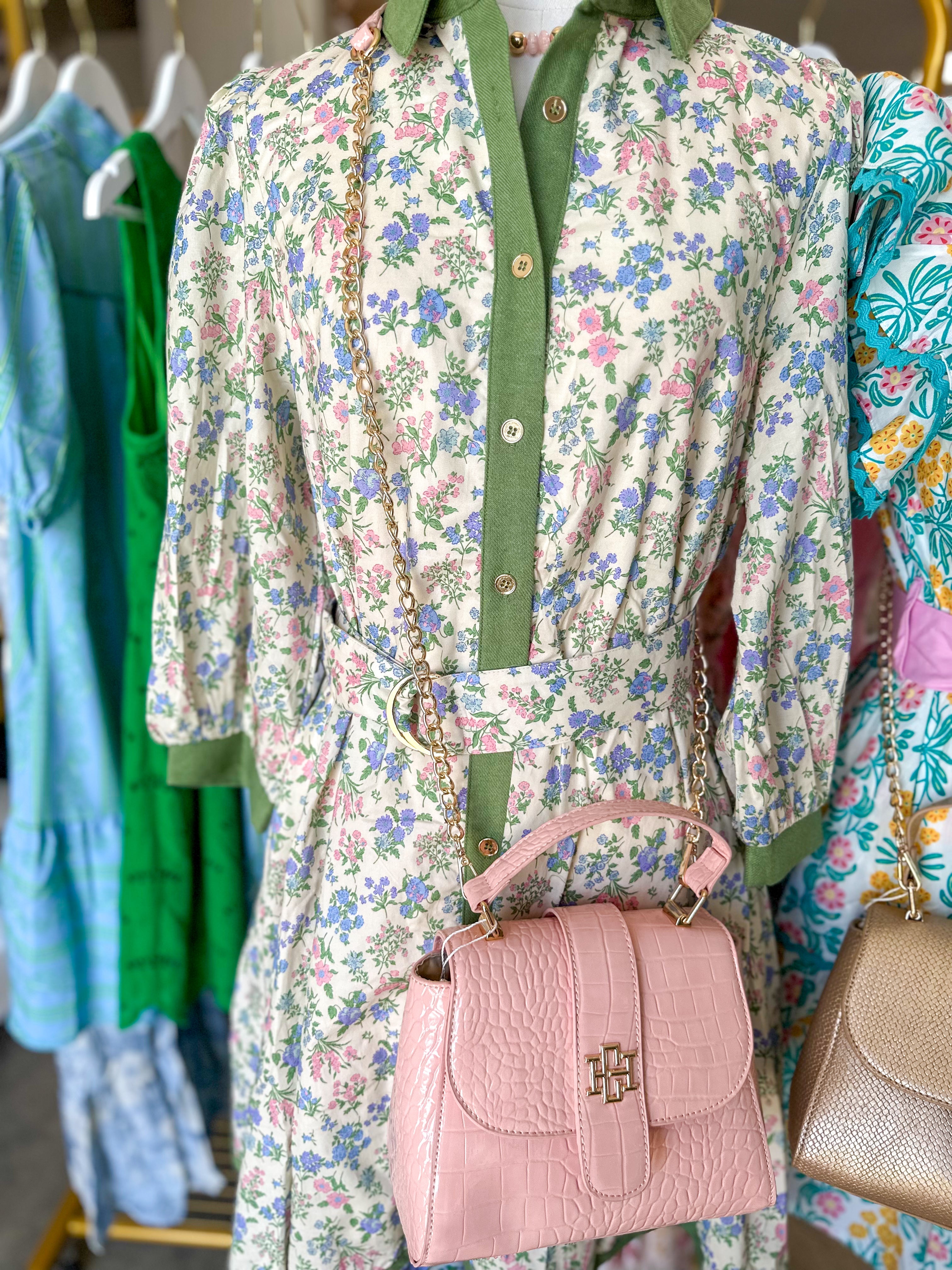 Blush Patent EC Tucker Handbag | Caroline Hill