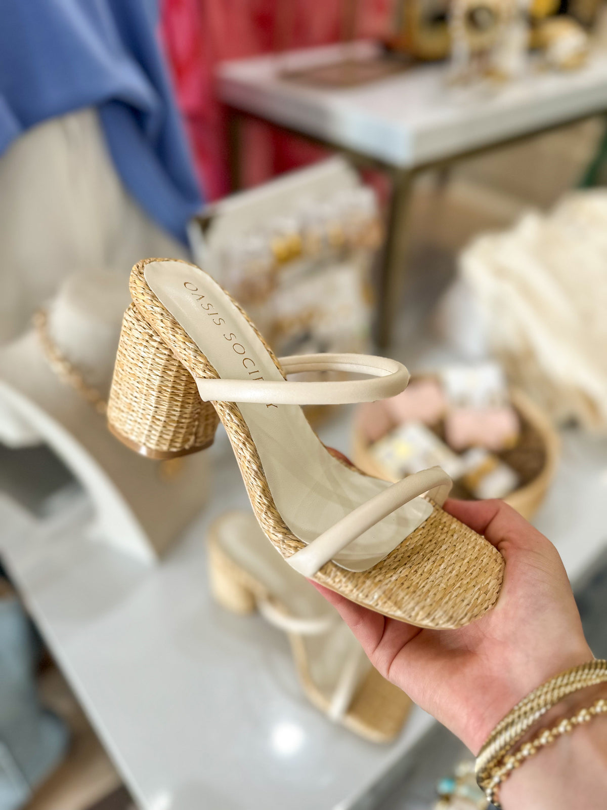 Butter Margaret Rattan Heel - OASIS SOCIETY