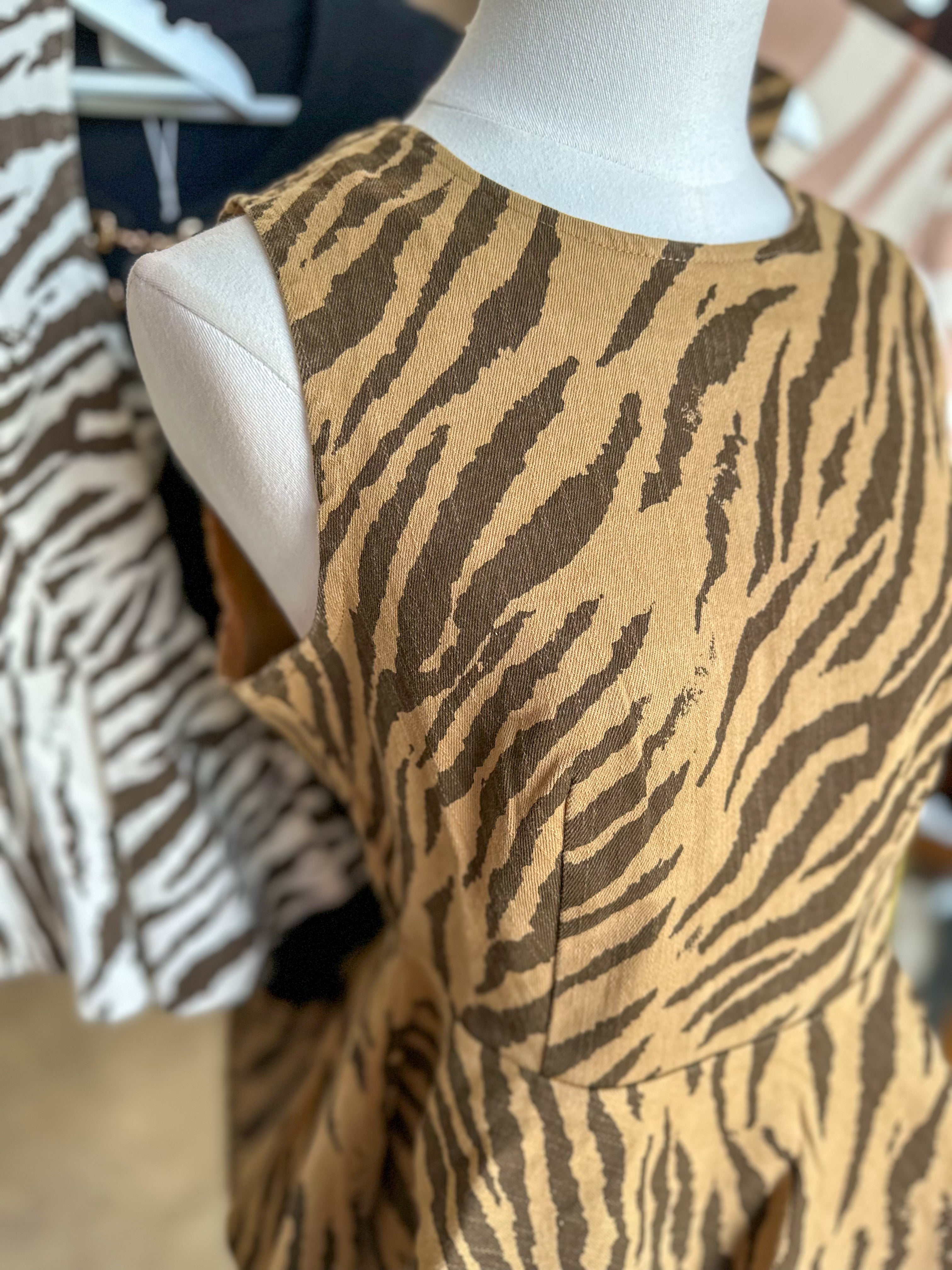 Brown Untamed Charm Peplum Top