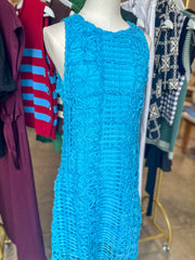 Blue Paradise Textured Maxi Dress