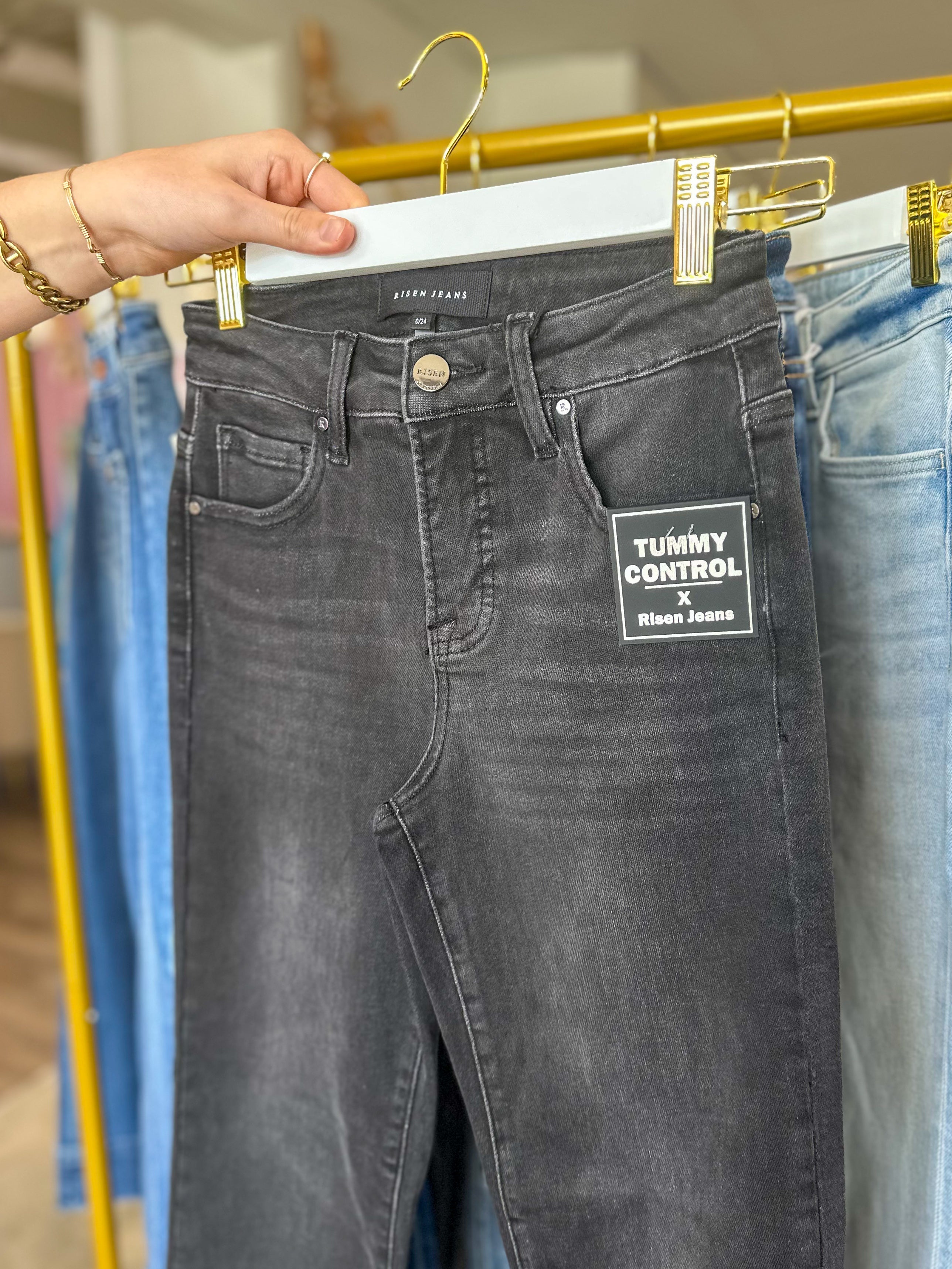 Black Midnight Muse Crop Straight Denim Jeans