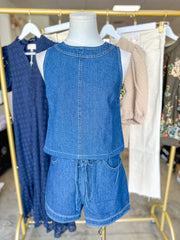 Better in Denim Shorts Set