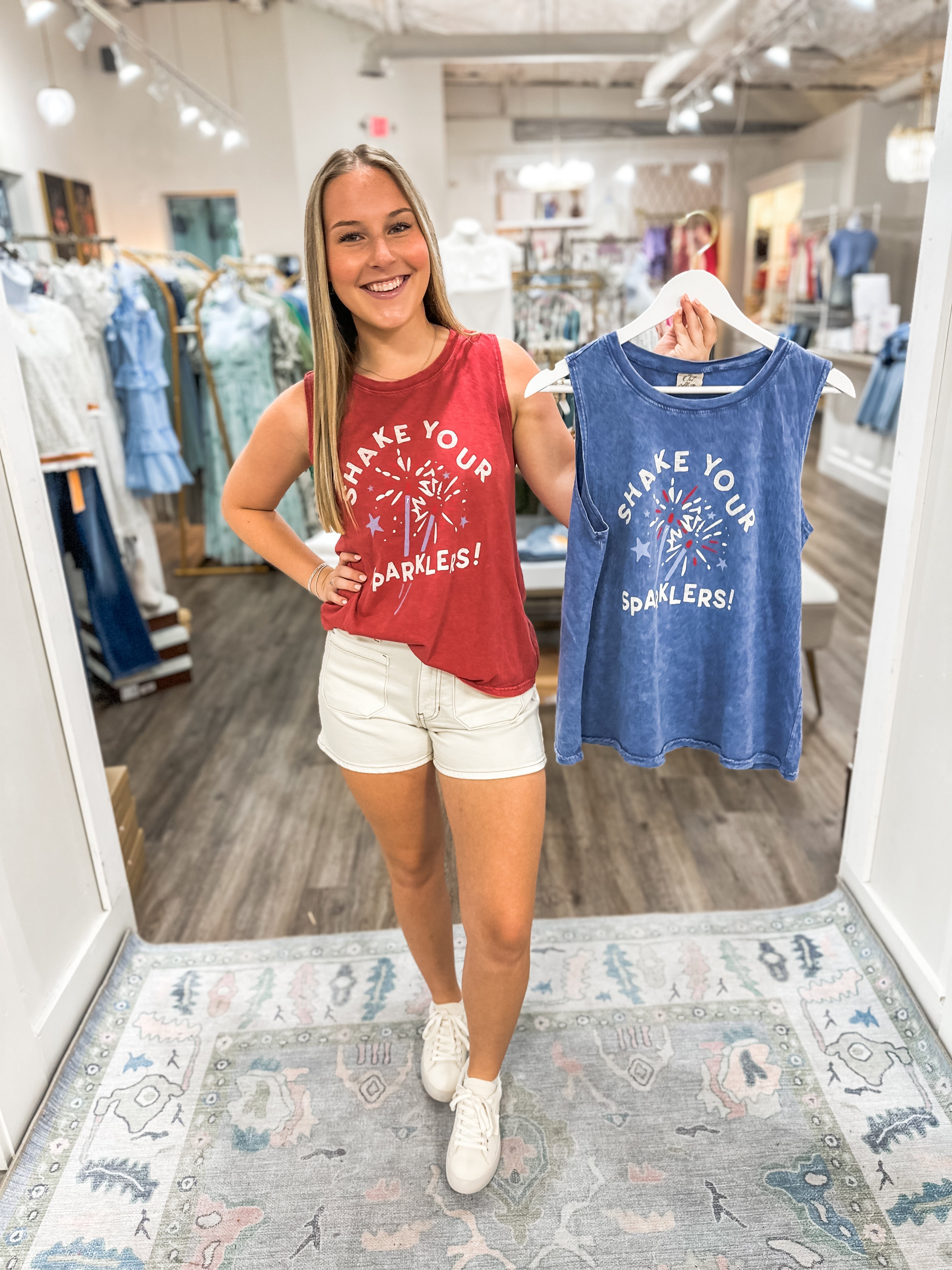 Blue Shake Your Sparklers Mineral Wash Tank