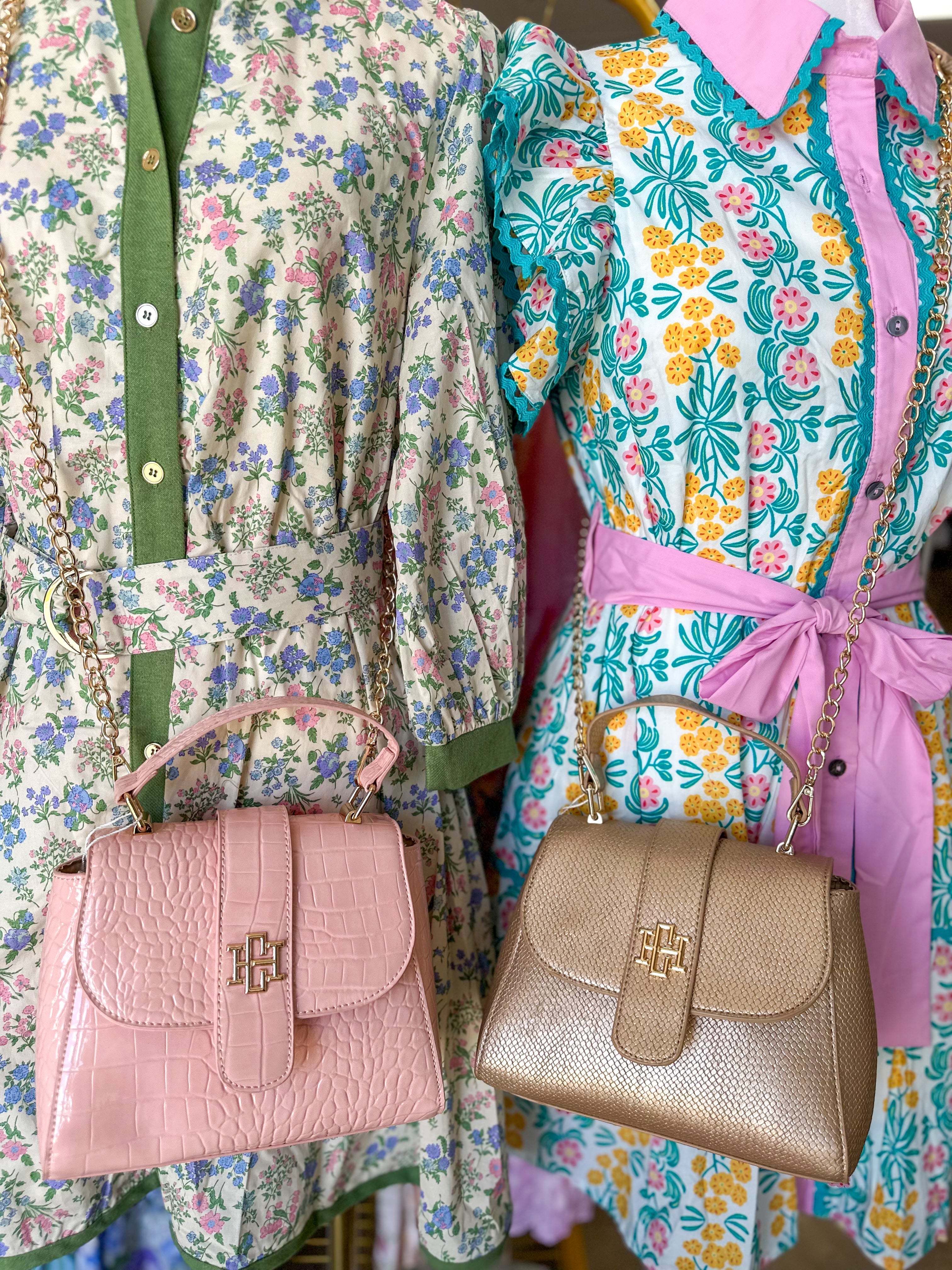 Blush Patent EC Tucker Handbag | Caroline Hill