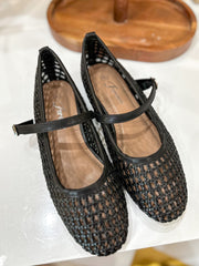 Black Concinnity Mary Jane Flats