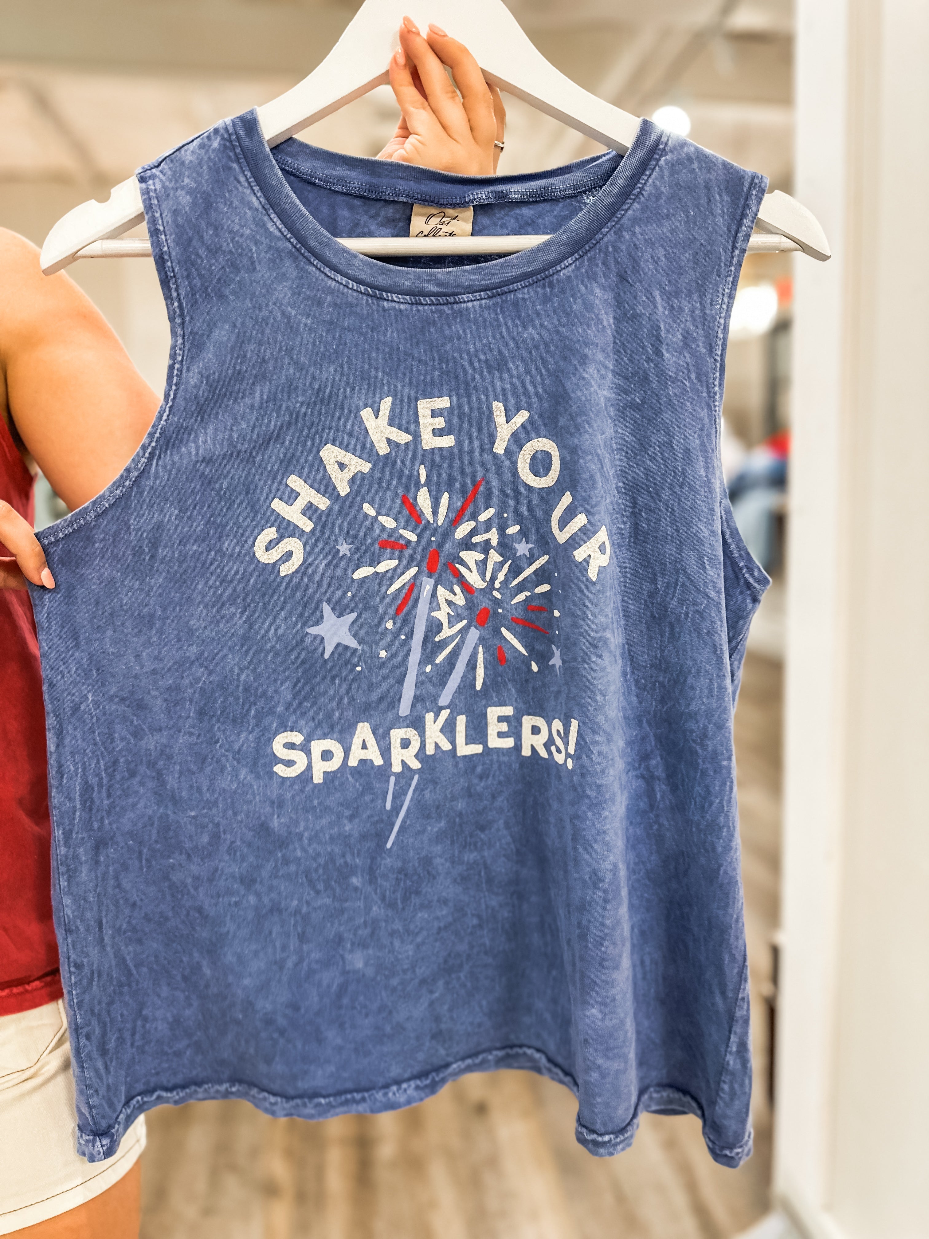 Blue Shake Your Sparklers Mineral Wash Tank