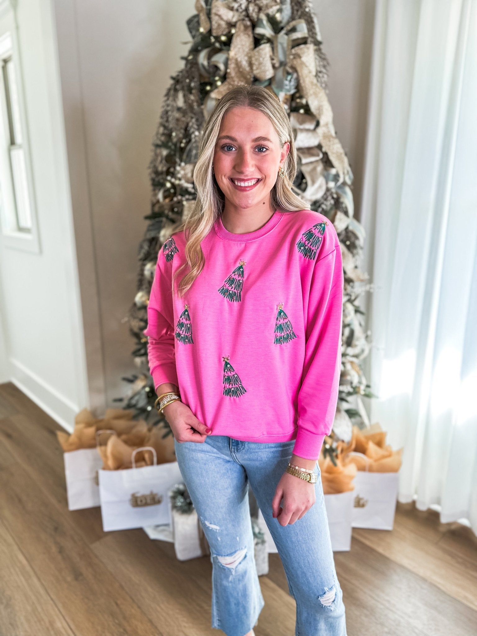 ADULT Sarah Green Trees Sweatshirt