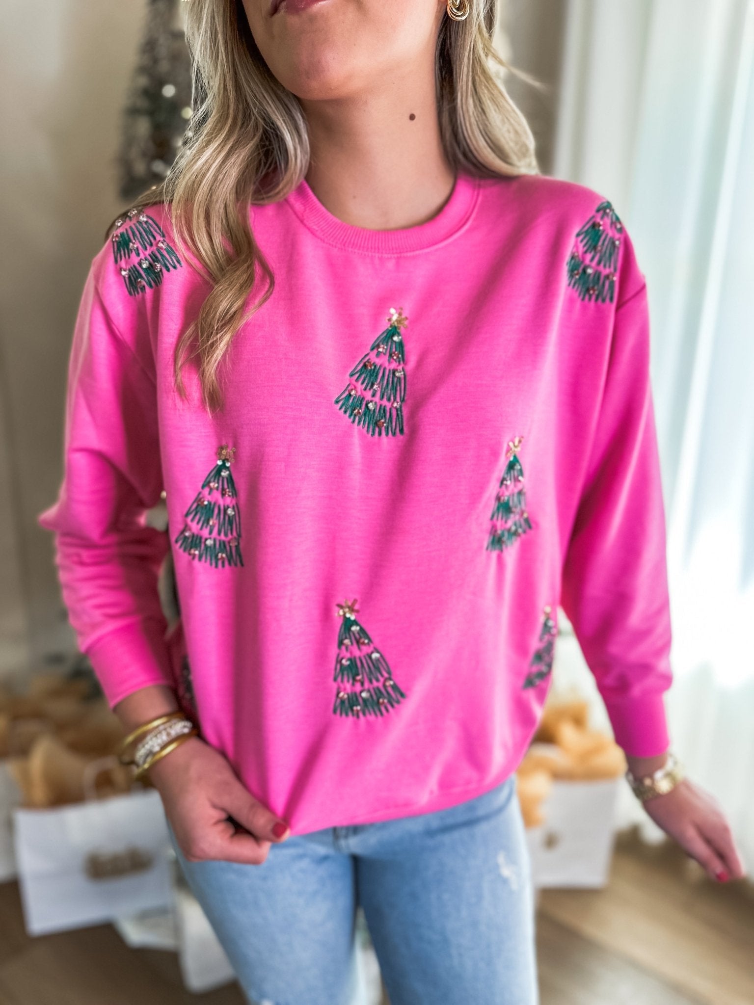 ADULT Sarah Green Trees Sweatshirt