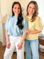Butter Yellow Go-To Knit Short Sleeve Top