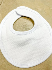 Blue Quilted Baby Bib