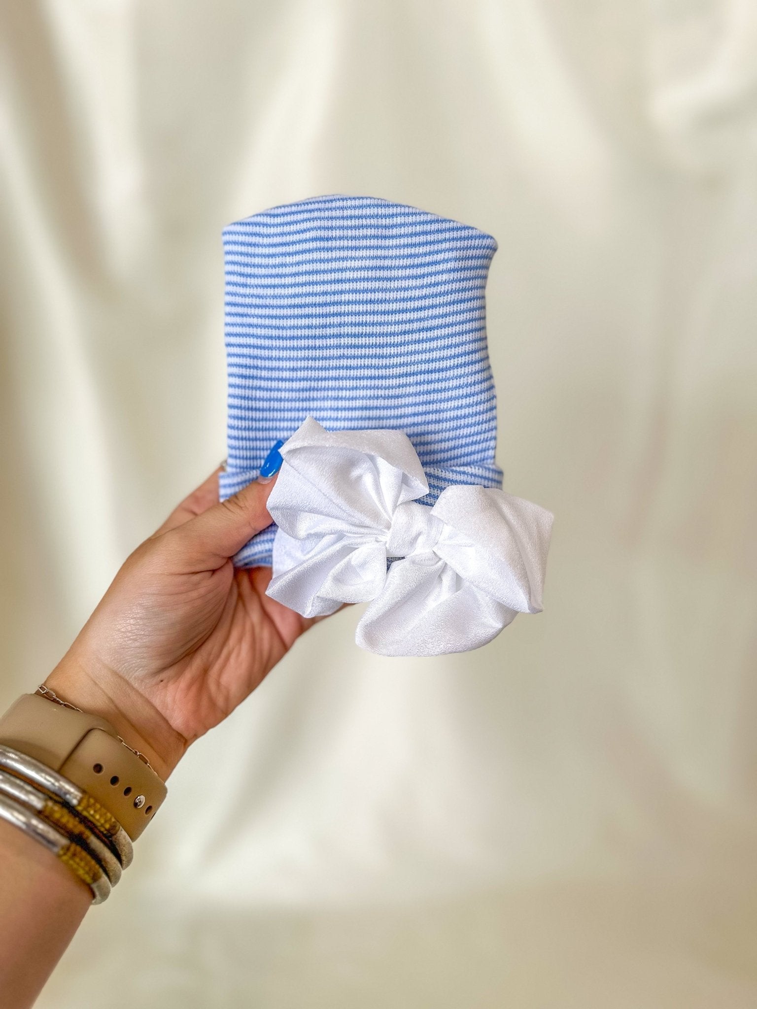 Blue W/ White Bow Sweet Hospital Hat