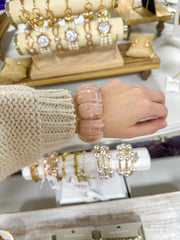 Blush Marble Acrylic Bracelet