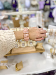 Blush Marble Acrylic Bracelet