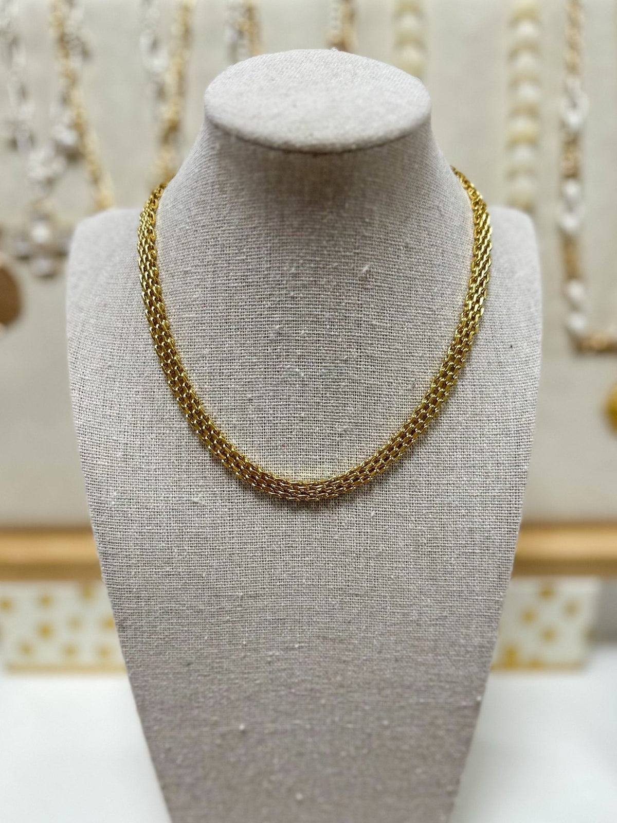 Braid Chain Gold Coated NECKLACE