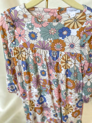 Brighton Floral Ruffle Sleeve Romper
