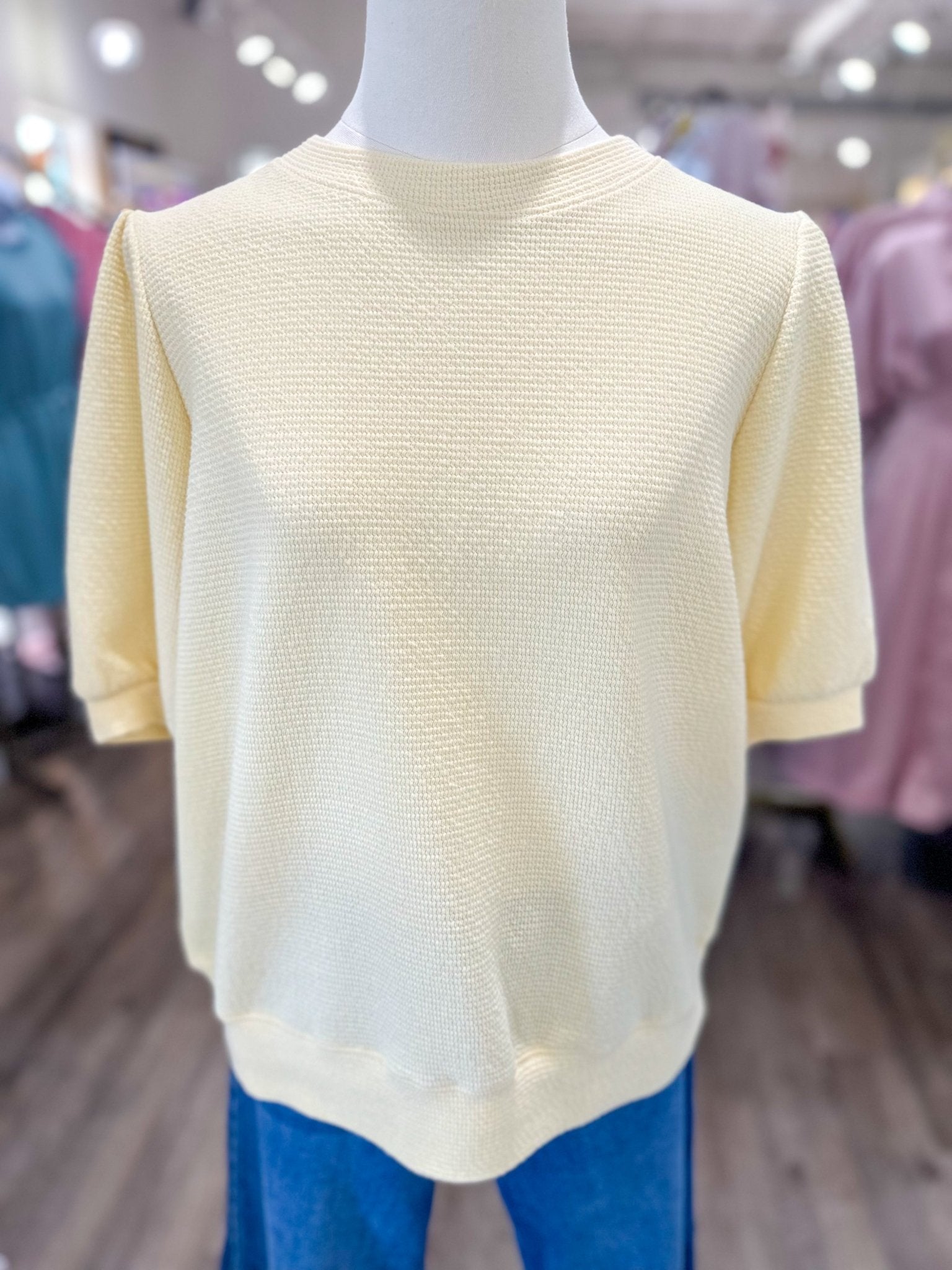 Butter Yellow Go-To Knit Short Sleeve Top