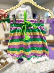 Child's Striped Mardi Gras Skort
